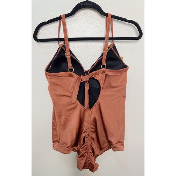 Leonisa Tie-Back Double Strap Sculpting Slimming One-Piece Swimsuit  NWT - Picture 10 of 11